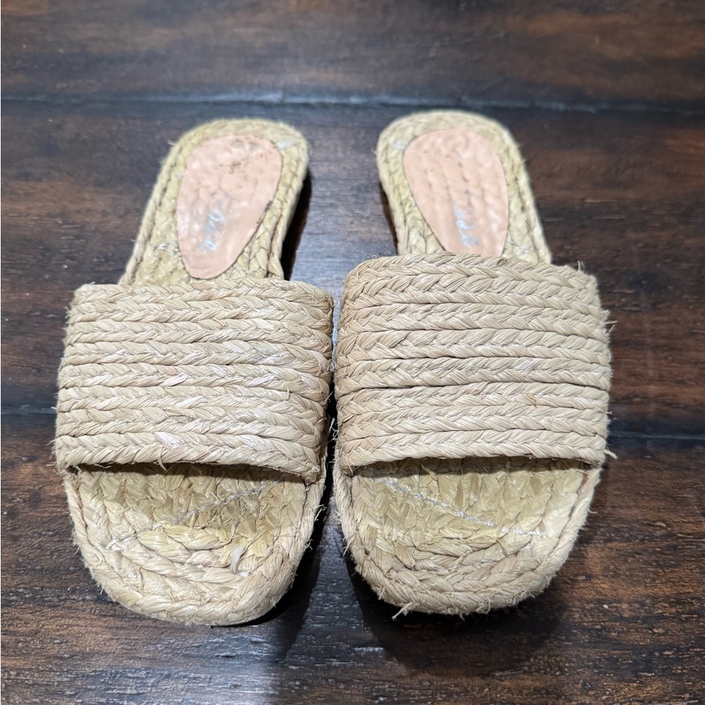 Matisse Hallie raffia slide